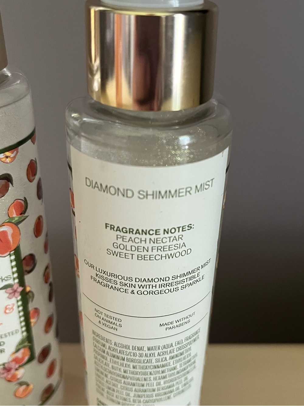 Two New Bath & Body Works Peach Blossom & Nectar Diamond Shimmer Mists - Picture 2 of 2